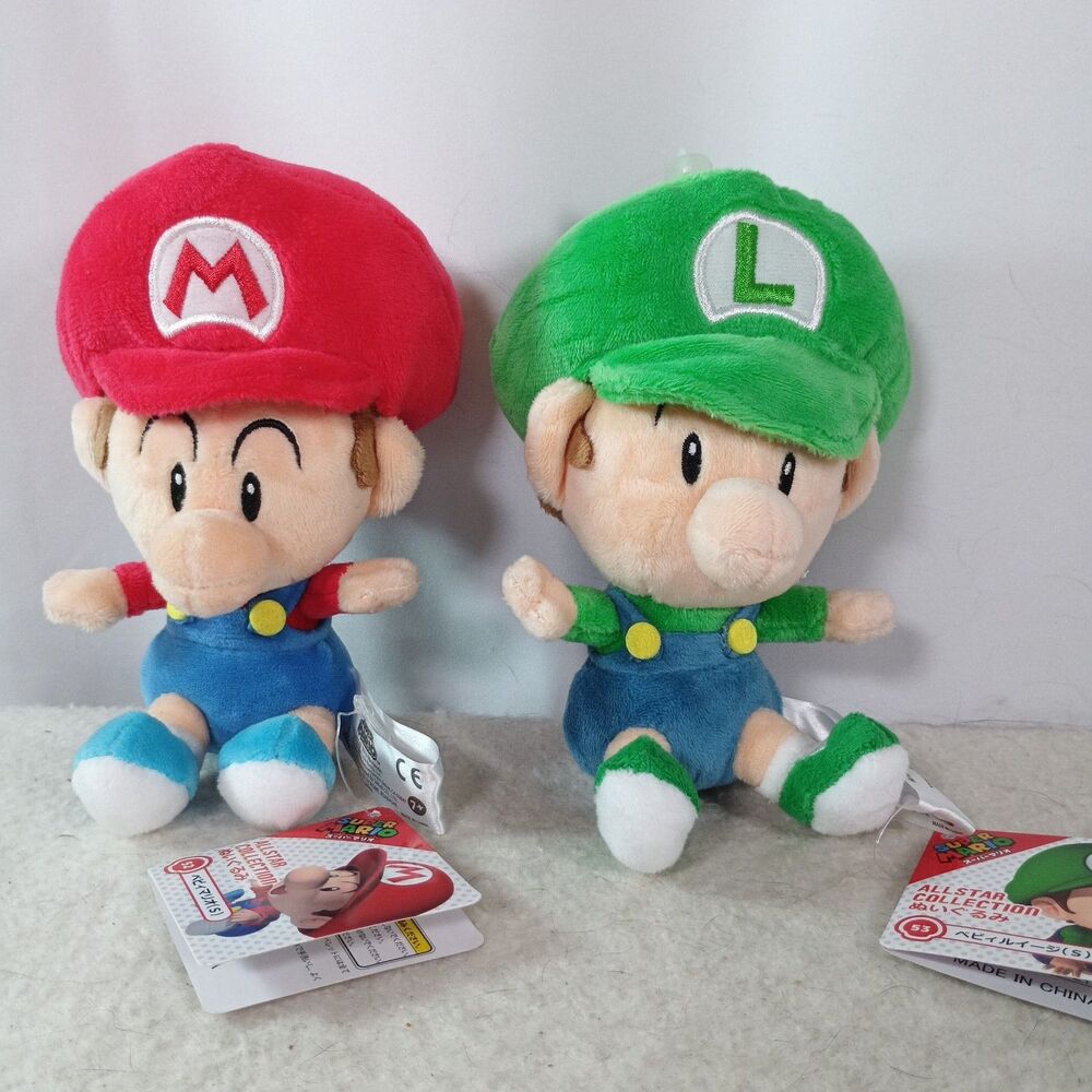 Baby Mario Luigi Plush Lot 2 Nintendo Sanei All Star Collection S2 S3 2019 Tags